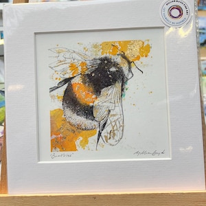 Bumblebee Print with gold leaf detail