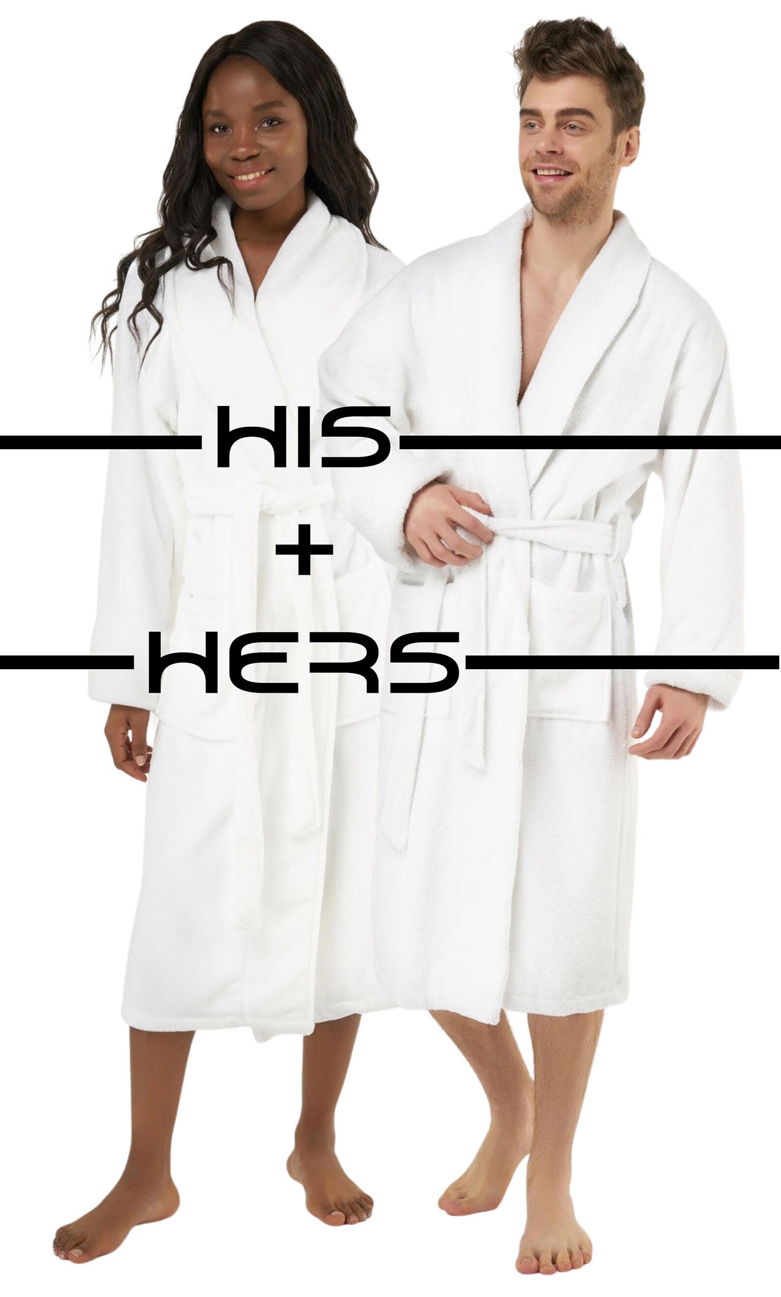 His and Hers Robes King Queen Robes Set Couples Gift Bride Etsy