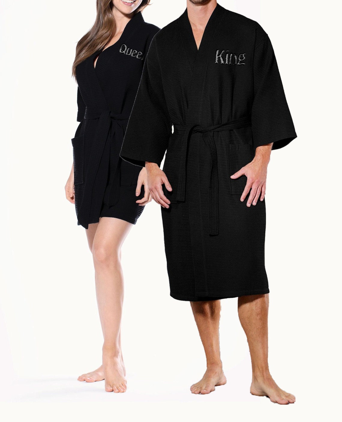 Bride and Groom Robes Couple Waffle Robes Personalized Etsy