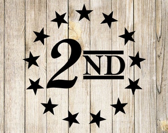 2nd Amendment Betsy Ross Stars American Flag SVG cut file, JPG, PNG Clip Art