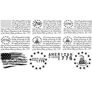 2nd Amendment (Bundle) American Flag, We the People, and 1776 Bundle SVG cut file, PNG transparent clip art