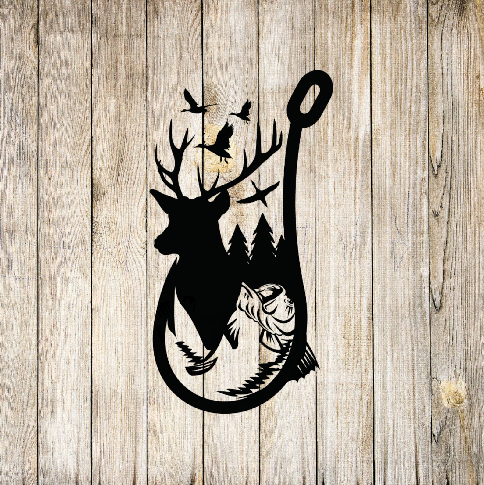 Deer Hunting Fishing Duck Scenery SVG PNG JPG Bass Fish | Etsy