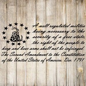 2ª enmienda don't tread on me American Flag SVG cut file, JPG, PNG Clip Art