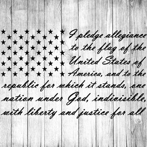Versprechen der Treue Amerikanische Flagge SVG Cut File, PNG, JPG, Clip Art Instant Download