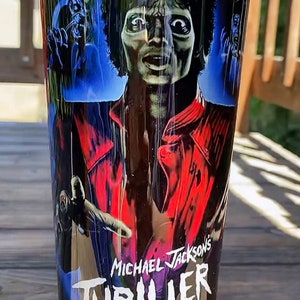 Michael Jackson snow globe tumbler, Halloween tumbler, thriller