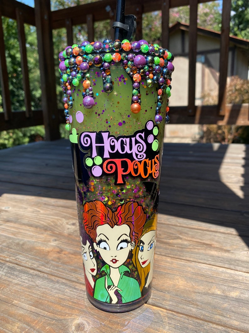 Hocus Pocus Snow Globe Tumbler Halloween Tumbler Etsy