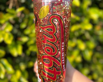 Vaso con bola de nieve de los 49ers, vaso con bola de nieve de fútbol americano