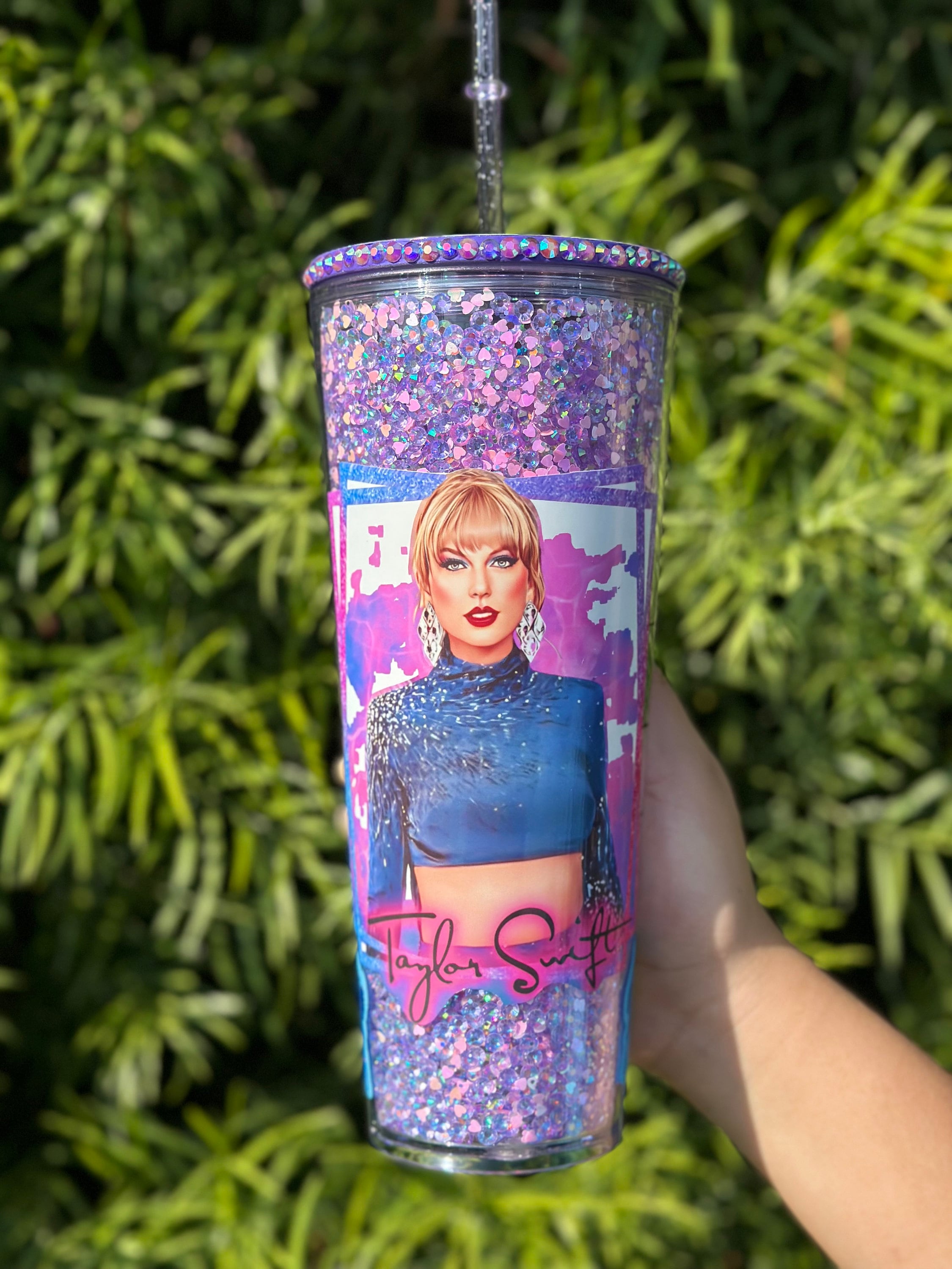 Taylor Swift Rhinestone Filled Snow Globe Tumbler - Etsy