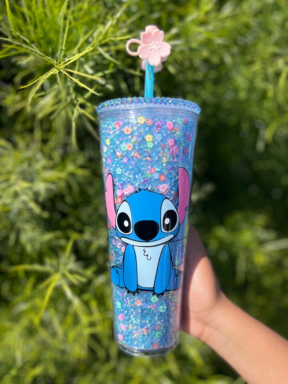 Rhinestone Lilo and Stitch, Snow Globe Tumbler, Lilo and Stitch Tumbler, 