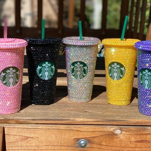 Rhinestone Starbucks cold cups 24 oz