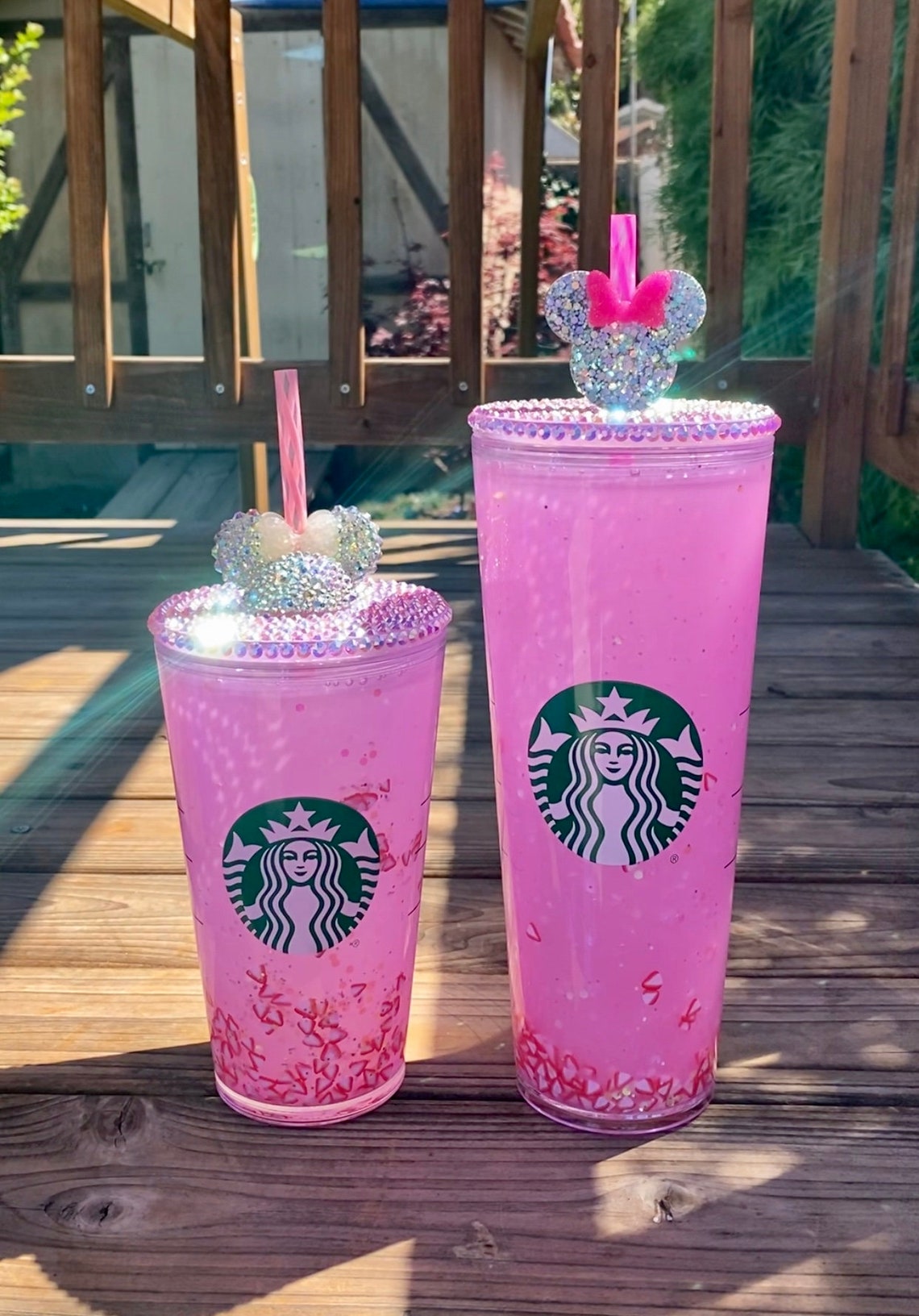 Vaso de bebida rosa la bebida rosa bebida rosa de Starbucks Etsy España