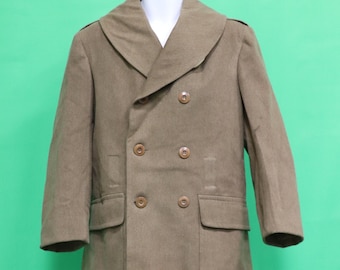 WWII Korean War Military Issued Regulation Army Officer’s Overcoat Wool Coat