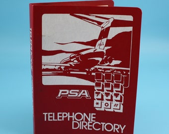 Pacific Southwest Airlines Telephone Directory Binder 1987