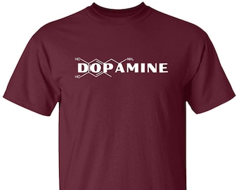 Dopamine Molecular Structure T-Shirt | Chemist Gift, Mental Health