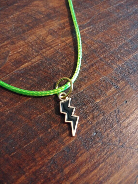 Lightning Bolt Necklace Customizable Etsy