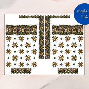 CROSS STITCH KIT, afdrukbaar PDF-bestand, schema van damesgeborduurd shirt, borduurwerk, kruissteek, kruissteek,
