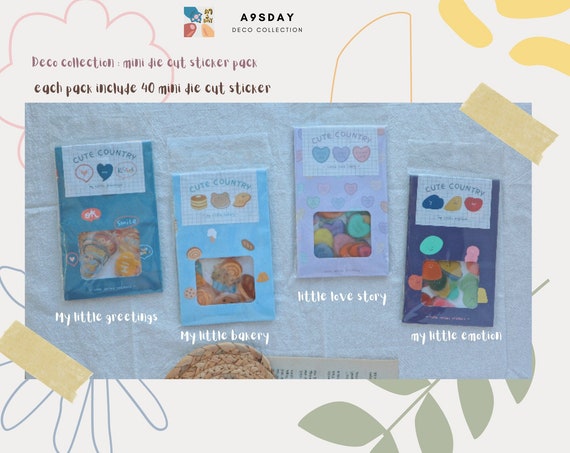 A9sday-Deco collection die cut sticker pack-40pcs-planner sticker-small sticker-cute sticker