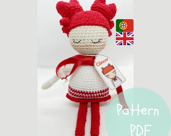Digital Pattern Little Doll The Cancer Girl | Crochet Amigurumi doll Pattern Cancer