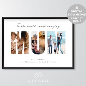 Mum Gift Photo Collage Printable | Photo gift | Mom Gift | Mum Birthday Gifts | personalised gifts for Mum | Mum birthday present | Mommy