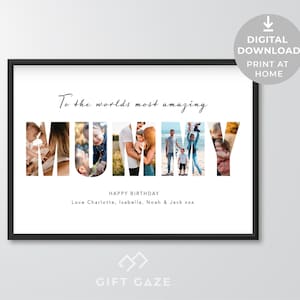 Mummy Photo Collage Printable | personalised Mummy Gifts | Christmas Gifts | Gift for Mummy | Mommy Gift from child | Mummy birthday gift