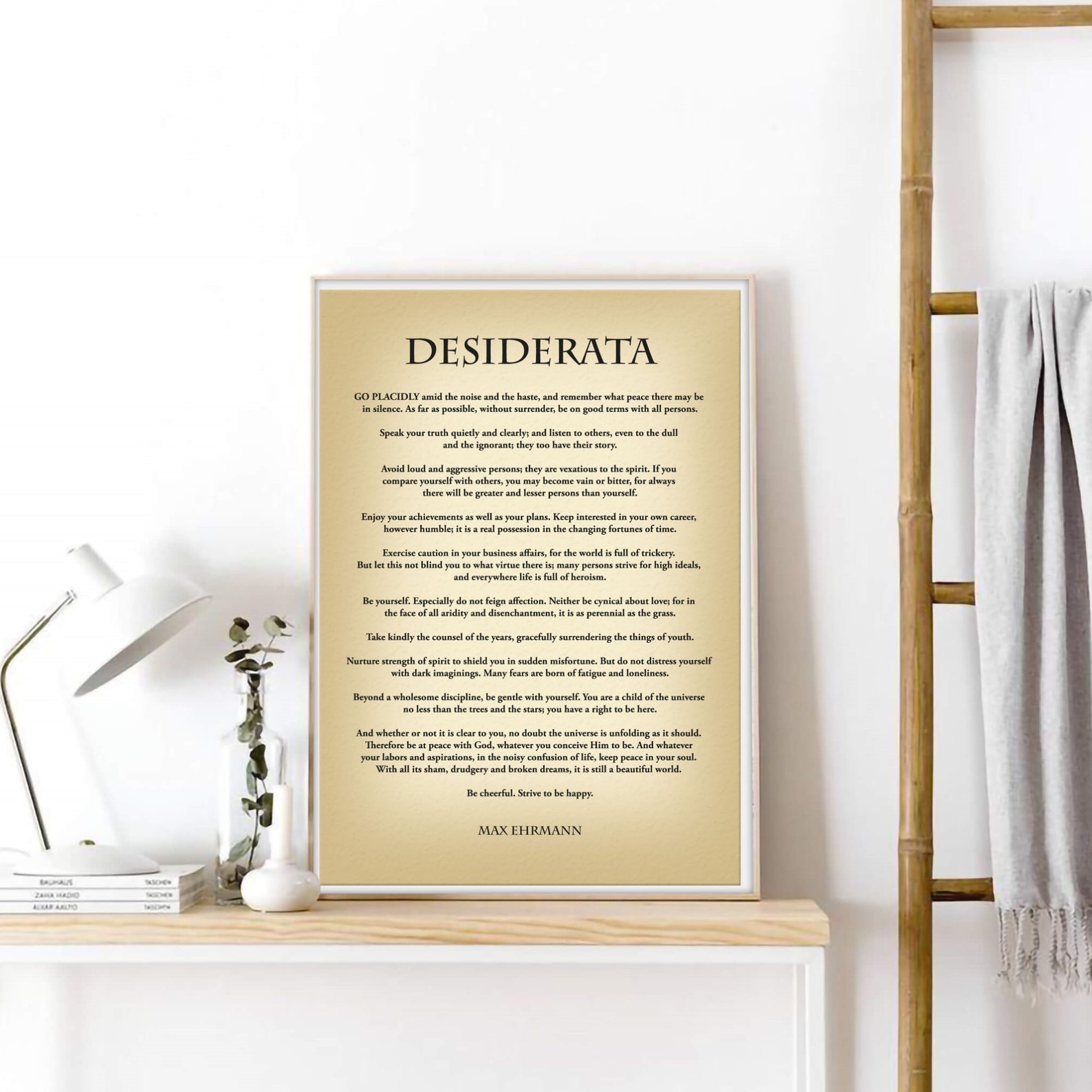 Desiderata Poem Art Print Poster wall decor canvas Etsy