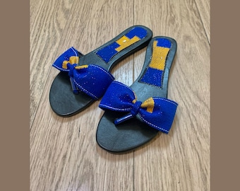 African print kente slippers sandals sliders