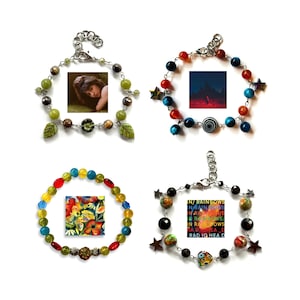 Custom Album Cover Inspired Gemstone Bracelet | Gemstone Beaded Bracelet