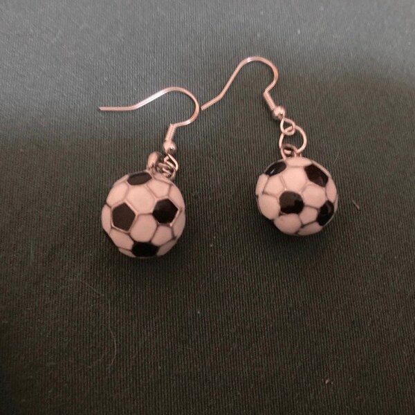 Soccer Ball Earrings Etsy