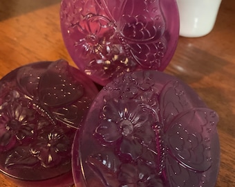 Homemade glycerin and lavender soap