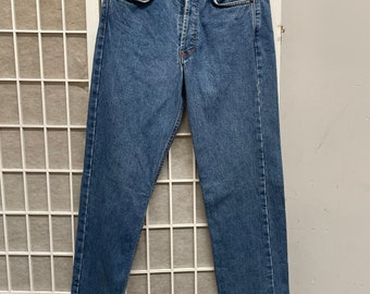 1980s Vintage Armani Jeans - High Waisted Tapered Leg, Size 30x32, Perfect Condition