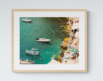Oia Santorini Greece Printable Wall Decor, Digital Download Art Print, Greek Islands Photography, Seaside Ocean Home and Gallery Wall Decor
