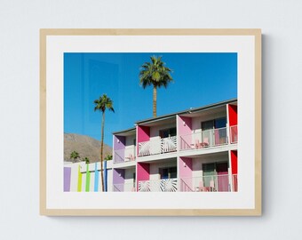 Saguaro Hotel Palm Springs Printable Wall Decor, Digital Download Art Print, Downloadable Art, Trendy and Colorful Home and Wall Decor