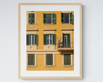 Wes Anderson Style Rome Italy Pastel Buildings Art Print, Digital Download, Europe Travel Photography, Colorful Home and Gallery Wall Decor