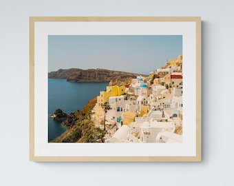 Santorini Greece Architecture Printable Wall Decor, Digital Download Art Print, Greek Islands Photography, Mediterranean Gallery Wall Decor