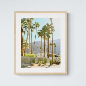 Palm Springs California Palm Trees at Sunset, Digital Download Art Print, Mid Century Modern Decor, Home and Gallery Wall Decor