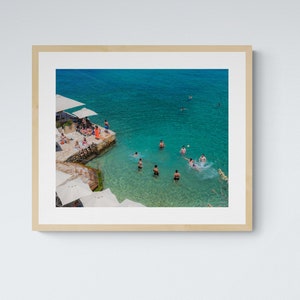 Corfu Greece Beach Club Digital Download Art Print, Greek Islands Photography, Tropical Beach Photography Gallery Wall Decor