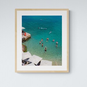 Corfu Greece Beach Club Digital Download Art Print, Greek Islands Photography, Tropical Beach Photography Gallery Wall Decor