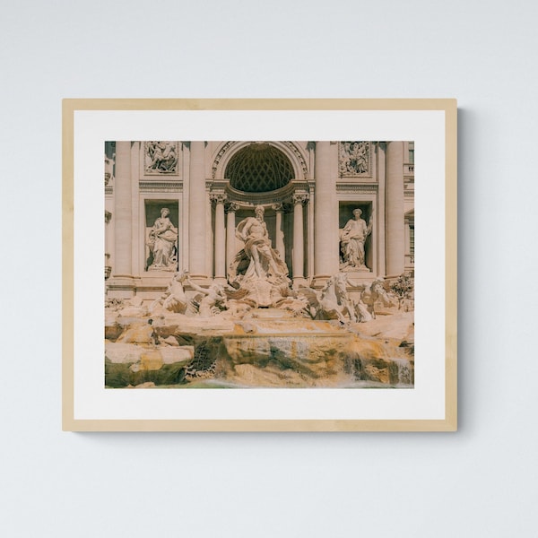 Trevi Fountain Rome Italy Digital Download Art Print, Roman Architecture, Europe Travel Photography Home and Gallery Wall Decor