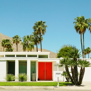 Palm Springs Orange Door, Digital Download Art Print, California Photography, Home and Wall Decor, Modern Architecture Photography Print image 2