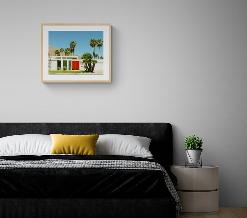 Palm Springs Orange Door, Digital Download Art Print, California Photography, Home and Wall Decor, Modern Architecture Photography Print image 4