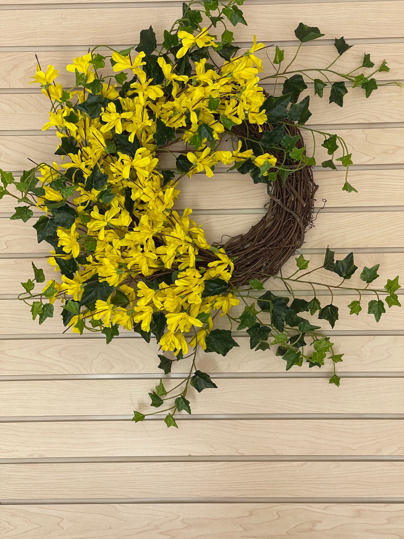 24 Artificial Yellow Jasmine Rattan Wreath Etsy