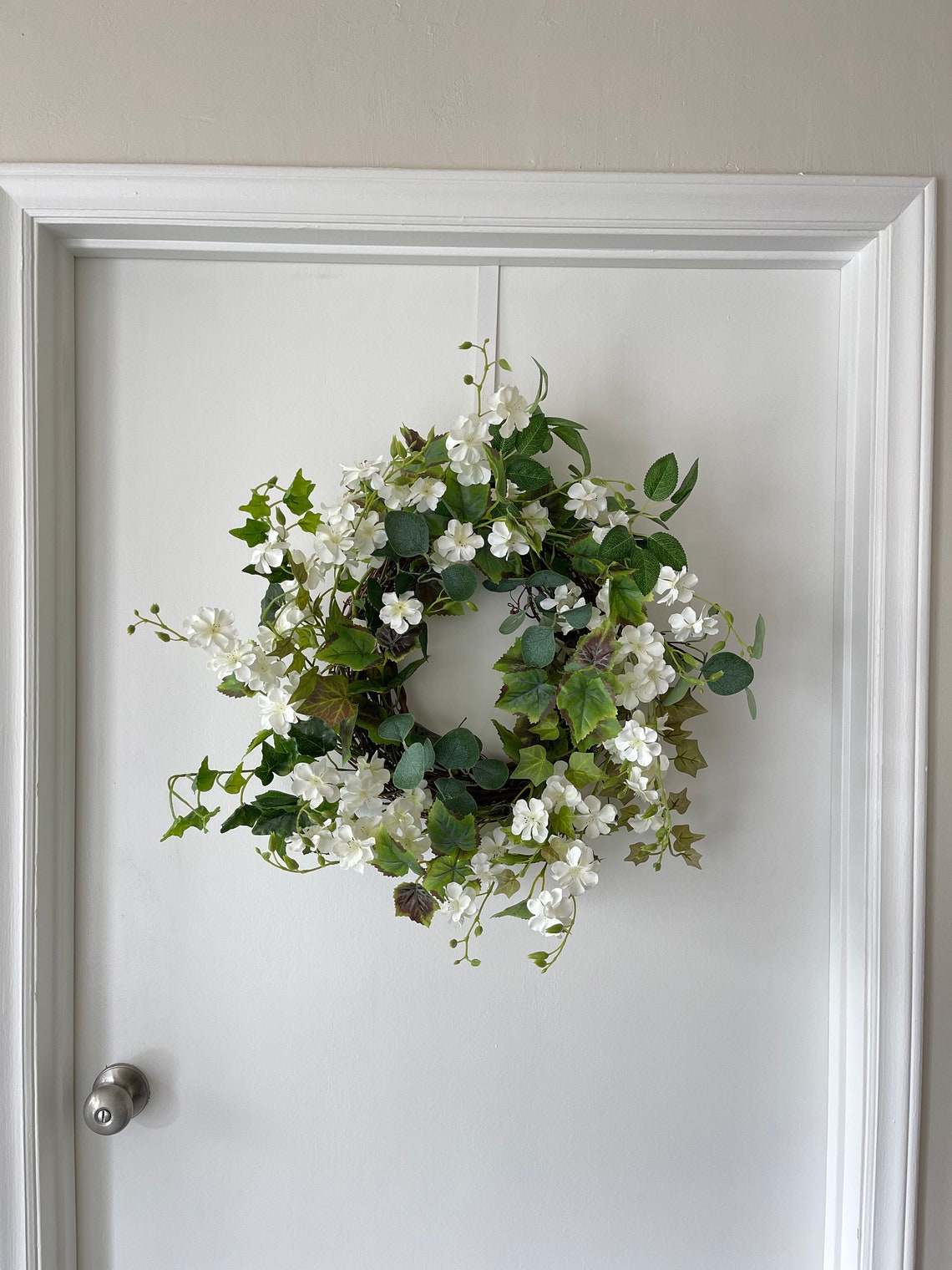 24 white Summer Wreath door wreaths for front door outside Etsy
