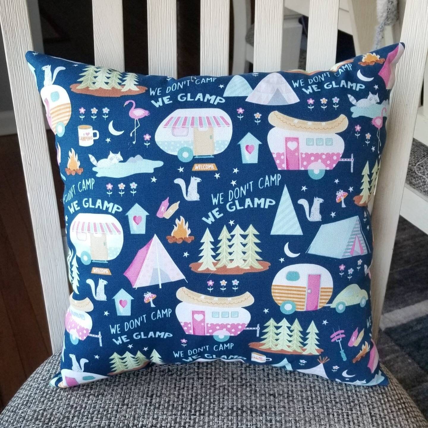 Camping theme pillow Etsy