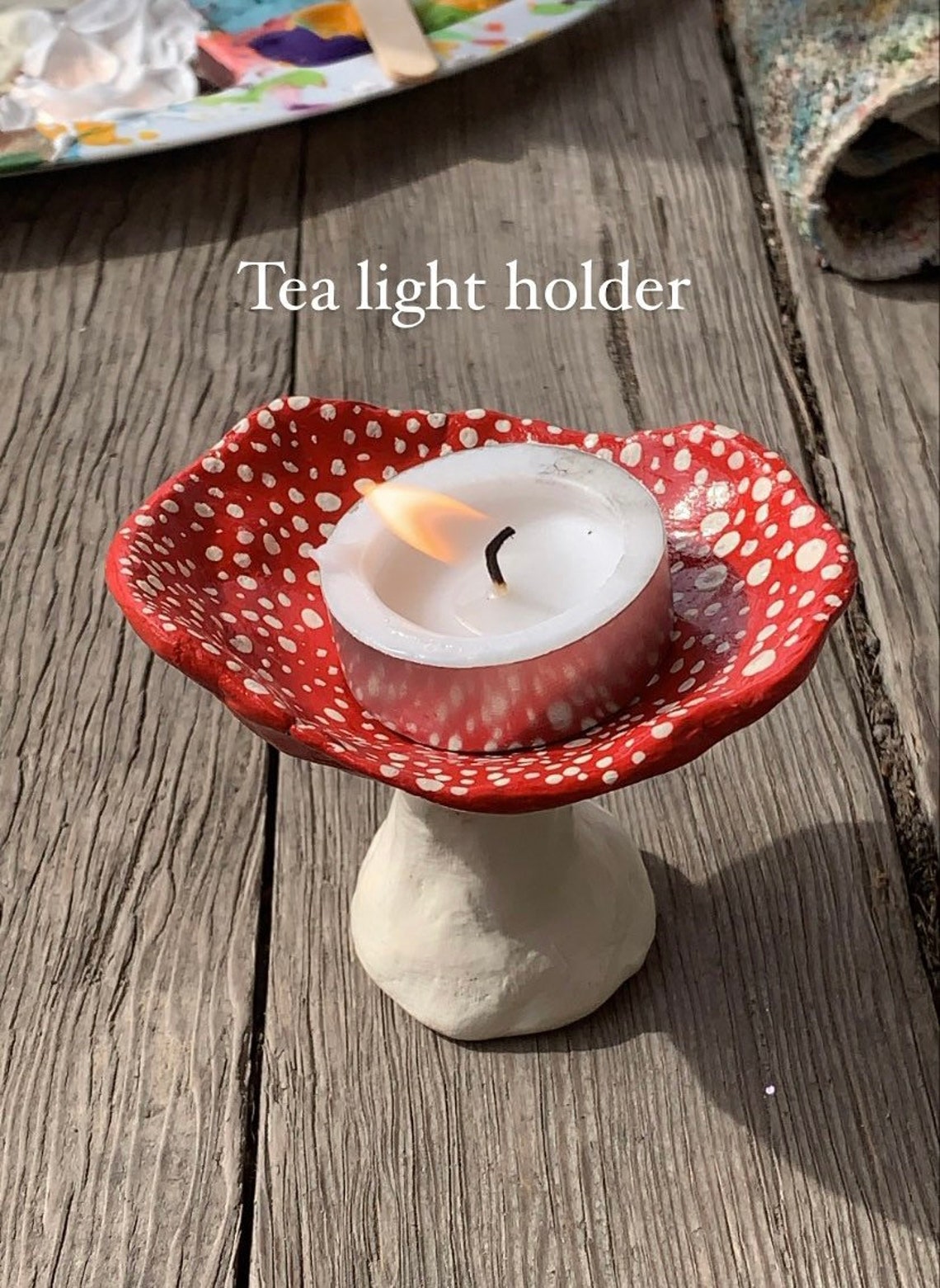 Mushroom candle holder Etsy