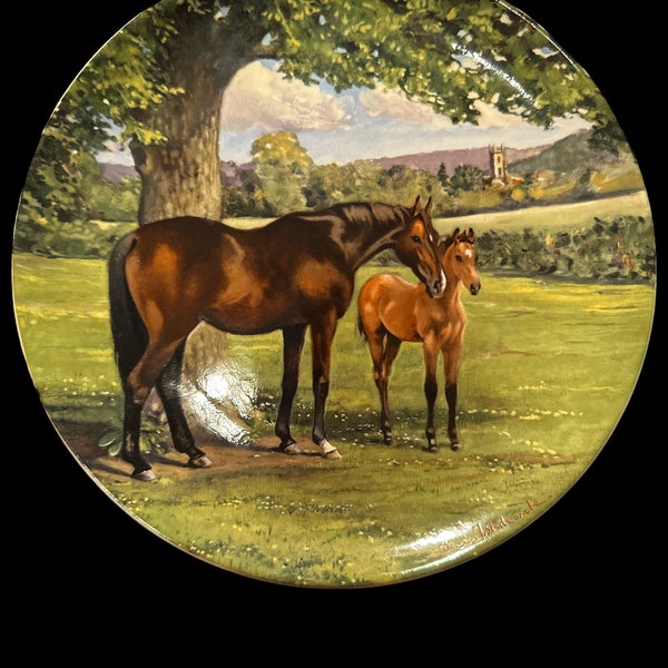 Spode earthenware The English Thoroughbred by Susie Whitcombe limited edition plate no 223D