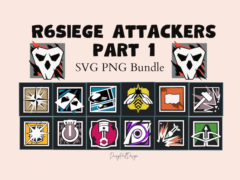 Rainbow Six Siege Attackers SVG and PNG Bundle, R6 Siege Svgs, Jynxi ...