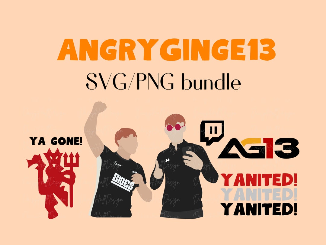 Angry Ginge Angry Ginge SVG PNG Bundle, Angryginge13, Streamer Gifts, FIFA Youtuber