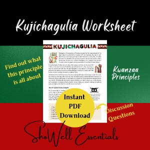 Kujichagulia Worksheet | Nguzo Saba Overview | Kwanzaa Principles | Kwanzaa Party Games | Games for Kids & Adults |Printable PDF