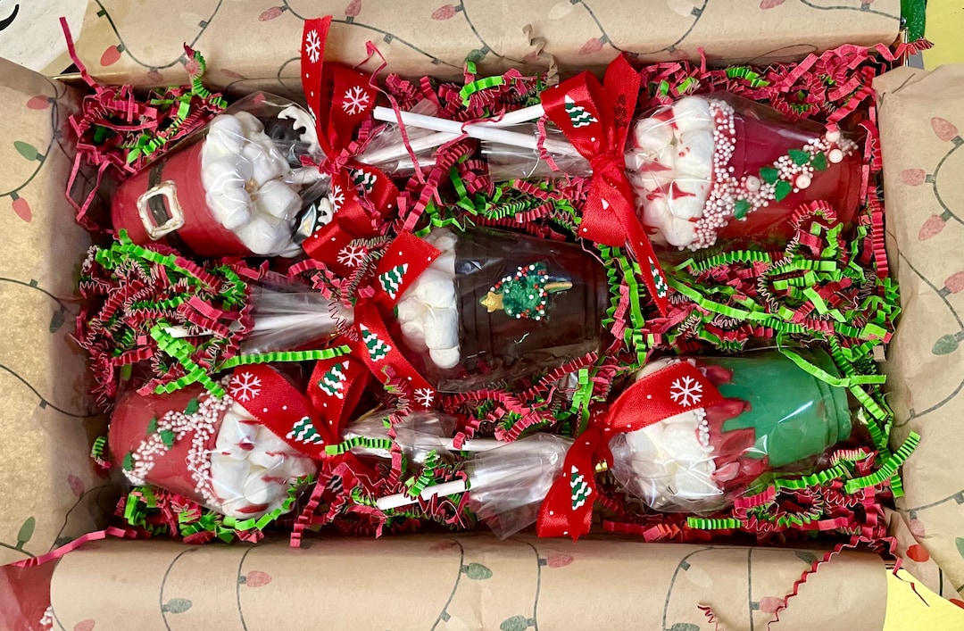 Christmas Hot Cocoa Bomb Gift Set, Hot Chocolate Bombs Set of 5 Mini ...