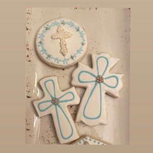 Baptism Christening Communion Sugar Decorated Cookies Favors